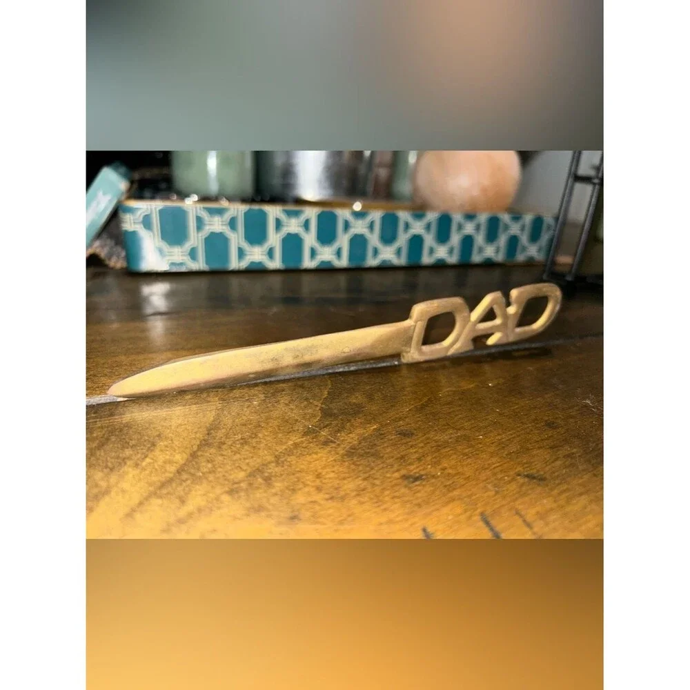 DAD Brass Letter Opener - Vintage Fathers Tool GUC